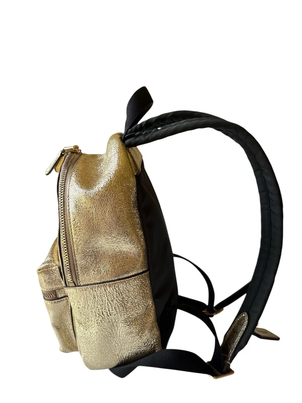 Coach Mini Charlie Backpack Gold Crinkle - Picture 5 of 11